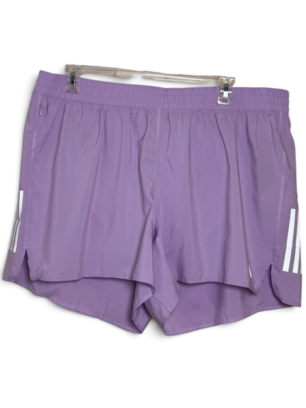 NWT adidas Own The Run AEROREADY Running Shorts 3X Purple Zip Pocket